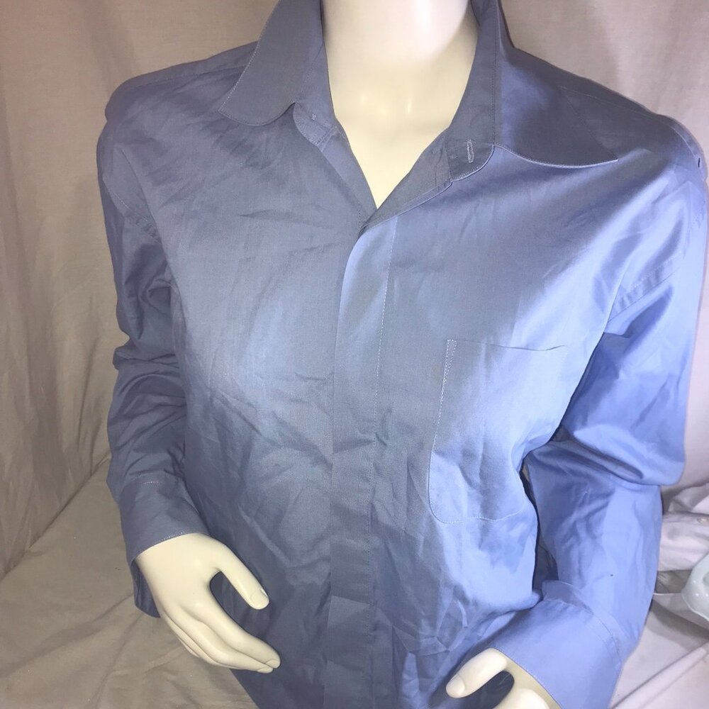 VINTAGE Damante Shirt Mens Long Sleeve Button Up Light Blue Size 16